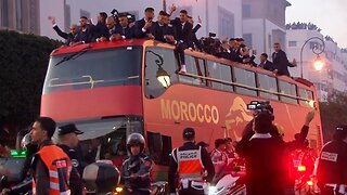 Morocco return home to HERO'S WELCOME after HISTORIC World Cup