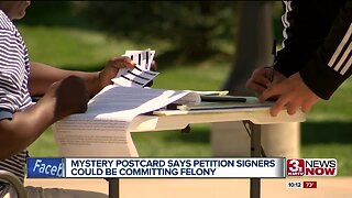 Postcard says petition signers could be committing felony, secretary of state says it's false