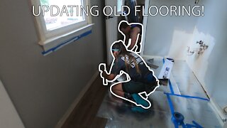 TRANSFORMING OLD BATHROOM | master bath flooring