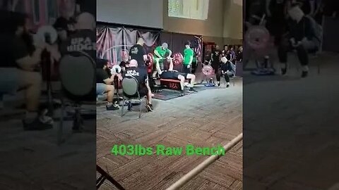 Crazy 🤪 old man UPA Powerlifting Championship 403lbs Raw Bench opener