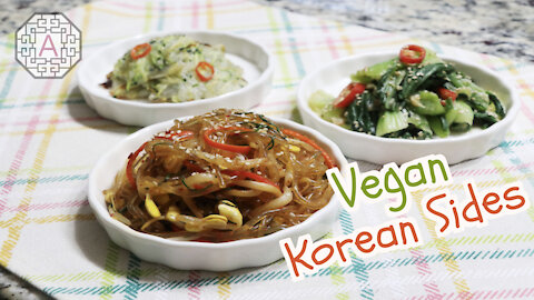 3 Korean Side Dishes Series 13 - Vegan (반찬, BanChan) | Aeri's Kitchen