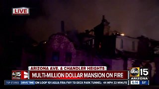 Chandler home still on fire hours after ignition