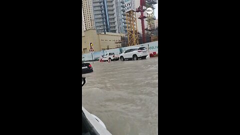 severe flooding in Dubai after major rain