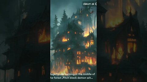 Horror burning House