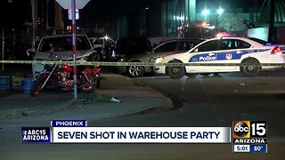 Seven wounded after shooting outside Phoenix warehouse party