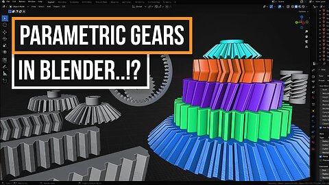 Parametric Gears In Blender | Precision Gears ( Involute )