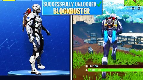 NEW "Blockbuster" SKIN UNLOCKED! Blockbuster Skin GAMEPLAY! Fortnite Blockbuster Challenges Season 4