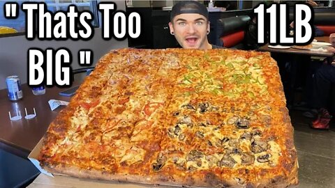 MASSIVE 11LB TEAM PIZZA CHALLENGE | THICK & GIANT PIZZA | Man Vs Food