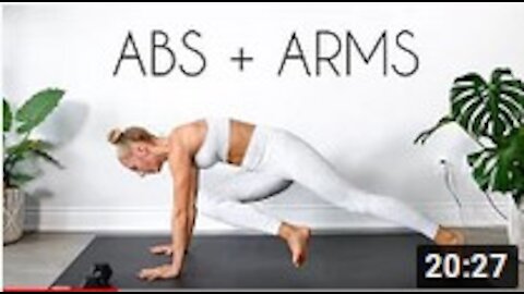 15 min FLAT ABS + TONED ARMS Workout (At Home + Apartment Friendly)