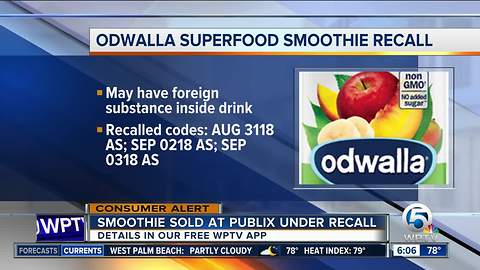 Odwalla Superfood drink sold at Publix recalled