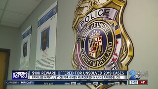Anne Arundel County Police offering $10k reward for 4 unsolved 2019 murders