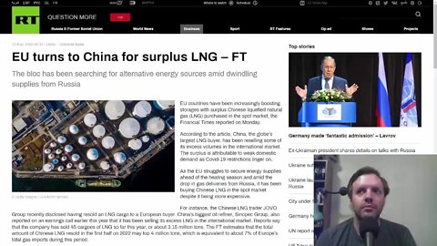 EU turns to China for surplus LNG, which is ironic since China is getting gas from Russia