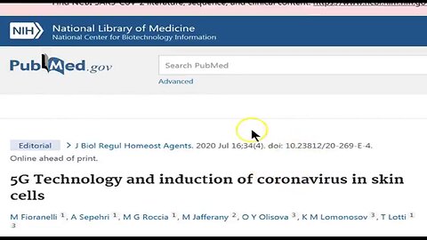 5G Technology and Induction of Coronavirus in Skin Cells ~ National Library of Medicine