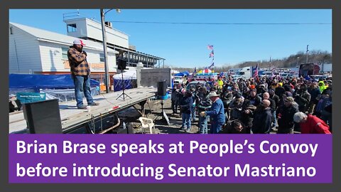 People's Convoy Organizer Brian Brase speaks at Speedway | 13 Mar 2022