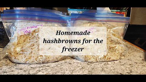 Homemade hashbrowns for the freezer and all its steps