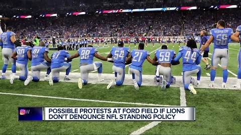 Metro Detroit civil rights activists will protest if Lions don't denounce NFL standing policy