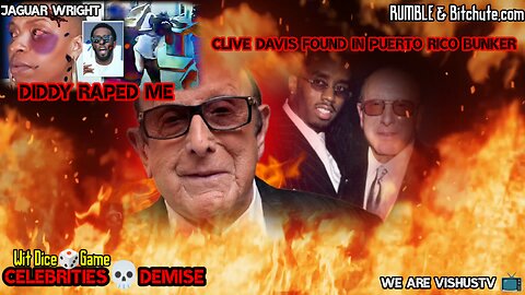 Clive Davis Found In Bunker In Puerto Rico... "Jaguar Says Diddy Raped Me" #VishusTv 📺