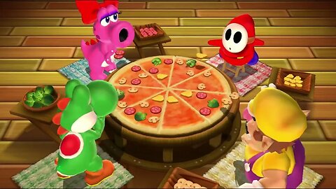 Mario Party 9 Garden Battle - Yoshi vs Birdo vs Wario vs ShyGuy