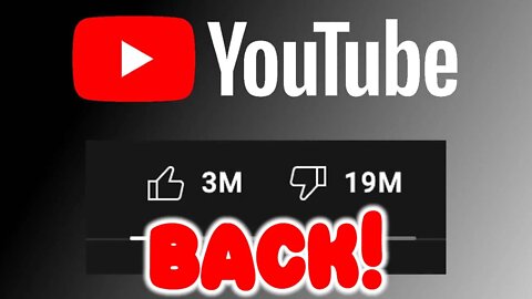 How You Can Get DISLIKES Back on YouTube!