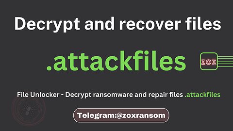 File Unlocker - Decrypt Ransomware and repair files .attackfiles