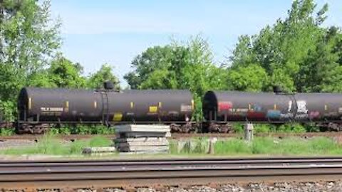 Norfolk Southern Tanker Train with BNSF Power from Berea, Ohio June 5, 2021