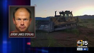 Police pursuit involving stolen bulldozer