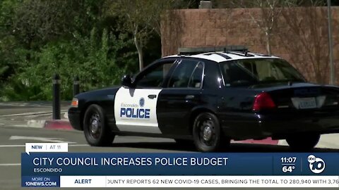 Escondido city council increases police budget