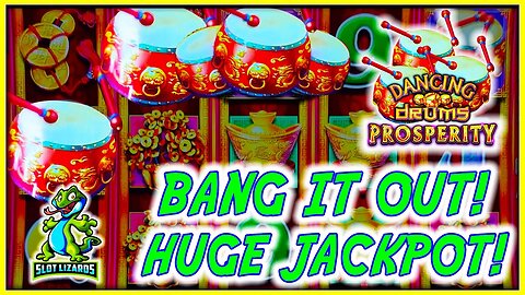 MASSIVE JACKPOT HANDPAY! MEGA FU DOGS! Dancing Drums Prosperity Slot!