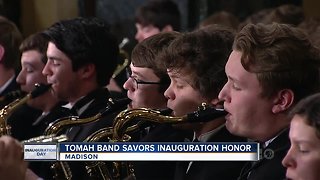 Tomah H.S. Band plays at inauguration