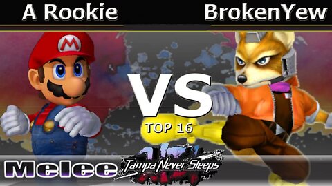 SFS|A Rookie (Mario) vs. BrokenYew (Fox) - Melee Top 16 - TNS7