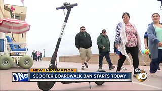 E-scooter ban on San Diego boardwalks starts