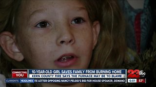 10-year-old girl saves family from burning home