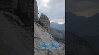 Hiking in the Rockies, Mt Yamnuska Alberta Canada BurnEye's Boots on the ground Explorations #shorts