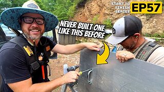 Building A Mountain Cabin EP57 | Floating shelves, handrails, crawl doors & more