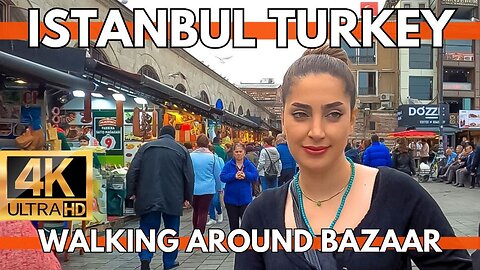 ISTANBUL TURKEY CITY CENTER 4K WALKING TOUR GRAND BAZAAR,EMINONU,SIRKECI SHOPS,STREET FOODS,BAZAAR