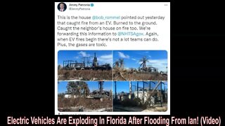 Electric Vehicles In Florida Are Exploding After Hurricane Ian's Flooding! (Video)