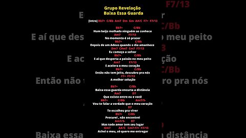 BAIXA ESSA GUARDA REVELAÇÃO #shortvideo #cavaquinho #pagode #cifrassimplificadas