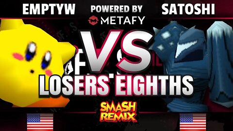 FPS4 Online - emptyW (Kirby) vs. Satoshi (Dark Samus) - Smash Remix Losers Top 8