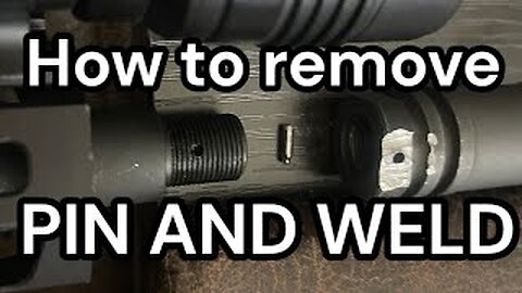 How to remove a pin weld flash hider