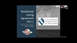 8 Residential Listing Agreement Part 1 of 3 - 12/08/21