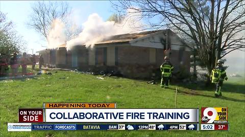 Local fire departments participating in burn training exercises Wednesday