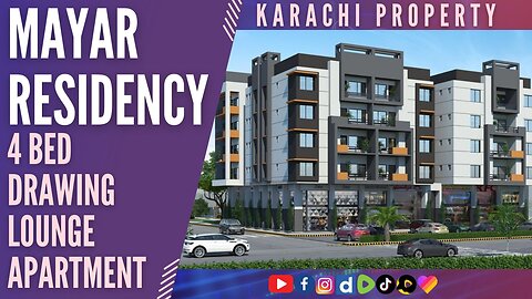 Mayar Residency 4 Bed Drawing Lounge Apartment in Sector T of Gulshan-e-Maymar