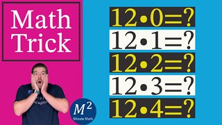 Multiply by 12 Math FAST! 12 times 0 through 4 | Minute Math Tricks - Part 56 #shorts