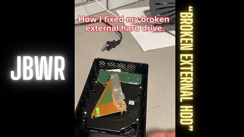 How I repaired my broken external hard drive.
