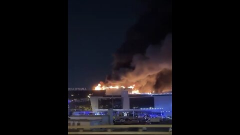 EXPLOSIONS ON ROOF🥷💥🏬🔥🥷OF CROCUS CITY HALL BUILDING AFTER TERROR ATTACK🏬🔥💥🥷💫
