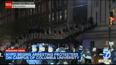 NYPD conducts a raid on Columbia University