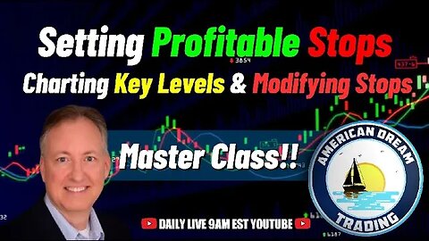 Setting Profitable Stops - Using Charting Key Level & Modifying Pro Stops In The Stock Market