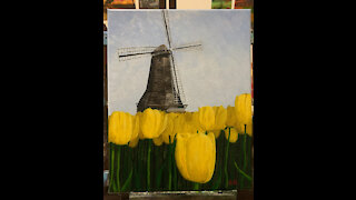 Landscape Painting Time-Lapse: Tulip Time in Pella