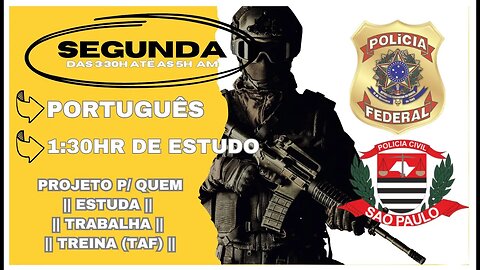 #37 Estude Comigo | Polícia Federal Agente/Escrivão 👉 Motivação p/ o Combate (Serve Polícias Civis)