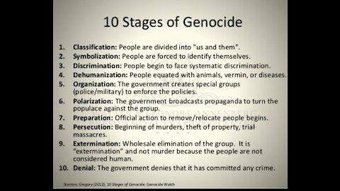 THE 10 STAGES OF GENOCIDE EXPLAINED